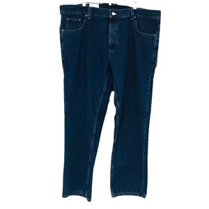 NWT Members Mark Mens Denim Jeans Dark Heavy Duty Chores‎ Work Gorpcore 42 x 32